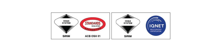 CERTIFIED TO ISO 45001:2018<br/>CERT. NO. : OHS 00918 Image