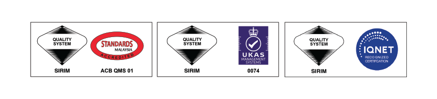 CERTIFIED TO ISO 9001:2015<br/>CERT. NO. : QMS 03878 Image