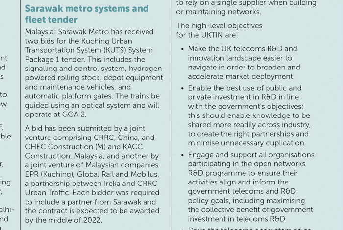 Sarawak Metro systems and fleet tender