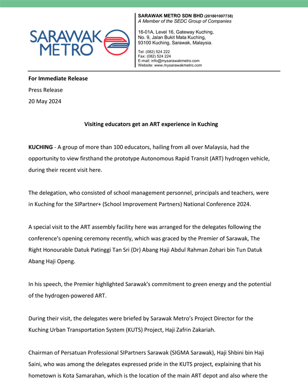 Visiting educators get an ART experience in Kuching