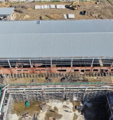Drone view of Infrastructure Building at Rembus Depot