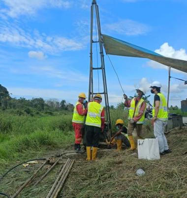The soil investigation at our proposed depot site in Rembus, as part of the pre-engineering works for Detailed Design Package 1 of our Kuching Urban Transportation System (KUTS) Project.